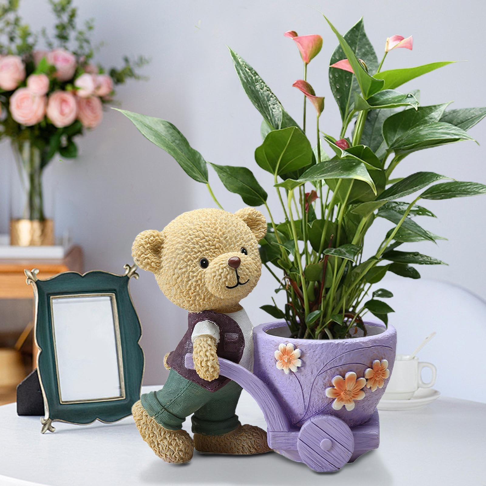 Amazon.co.jp: クマの植木鉢|かわいいクマのプランター|クマの形をした