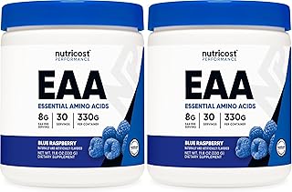 Nutricost EAA Powder 30 Servings (Blue Raspberry) - Essential Amino Acids - Non-GMO, Gluten Free, Vegetarian Friendly (Pack of 2)