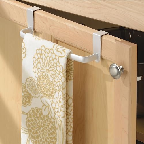 Miniatura 3 de mDesign Organizador de almacenamiento de alambre de metal de acero sobre el gabinete, colgar en el gabinete o puerta, soporte para toallero para