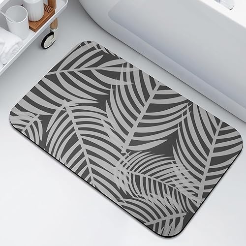 Alfombra de baño de 24 x 16 pulgadas, antideslizante, súper absorbente, de secado rápido, lavable, sin manchas, tapete de goma para decoración de