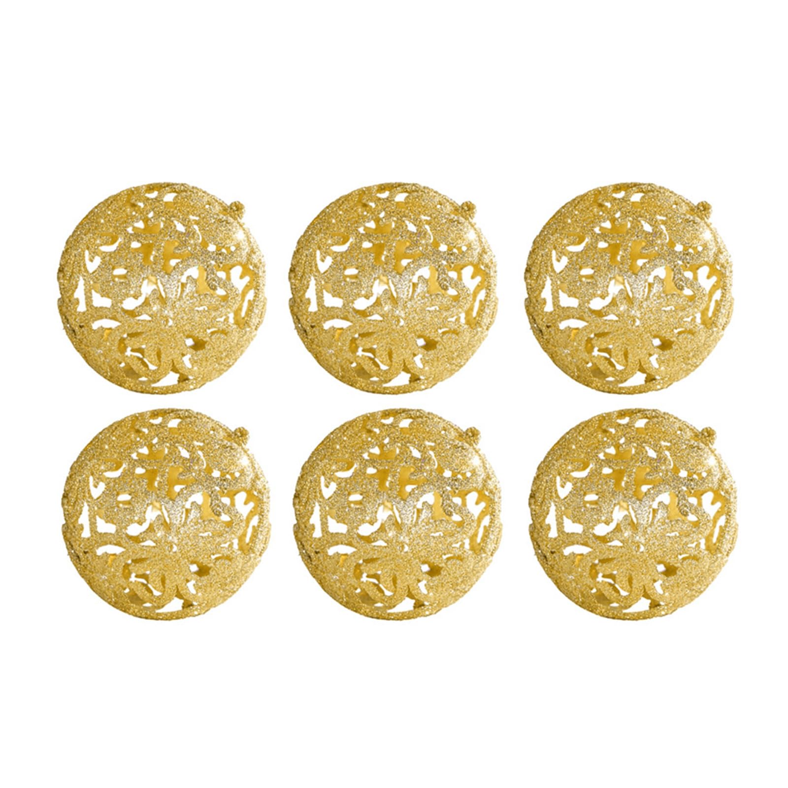 Jazuaiao 6Pcs Sparkling Christmas Baubles Decorations for Christmas Tree Hanging Ball Ornament for Holiday Party Centerpieces Holiday Decoration Ball