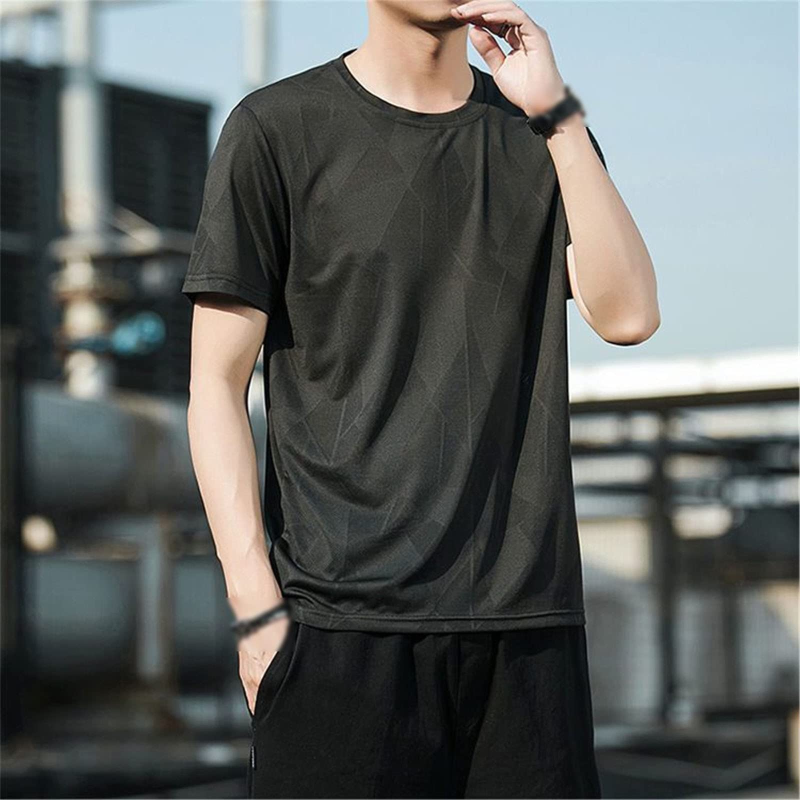 Harajuku - Camisetas de manga corta para hombre con patrón divertido de verano