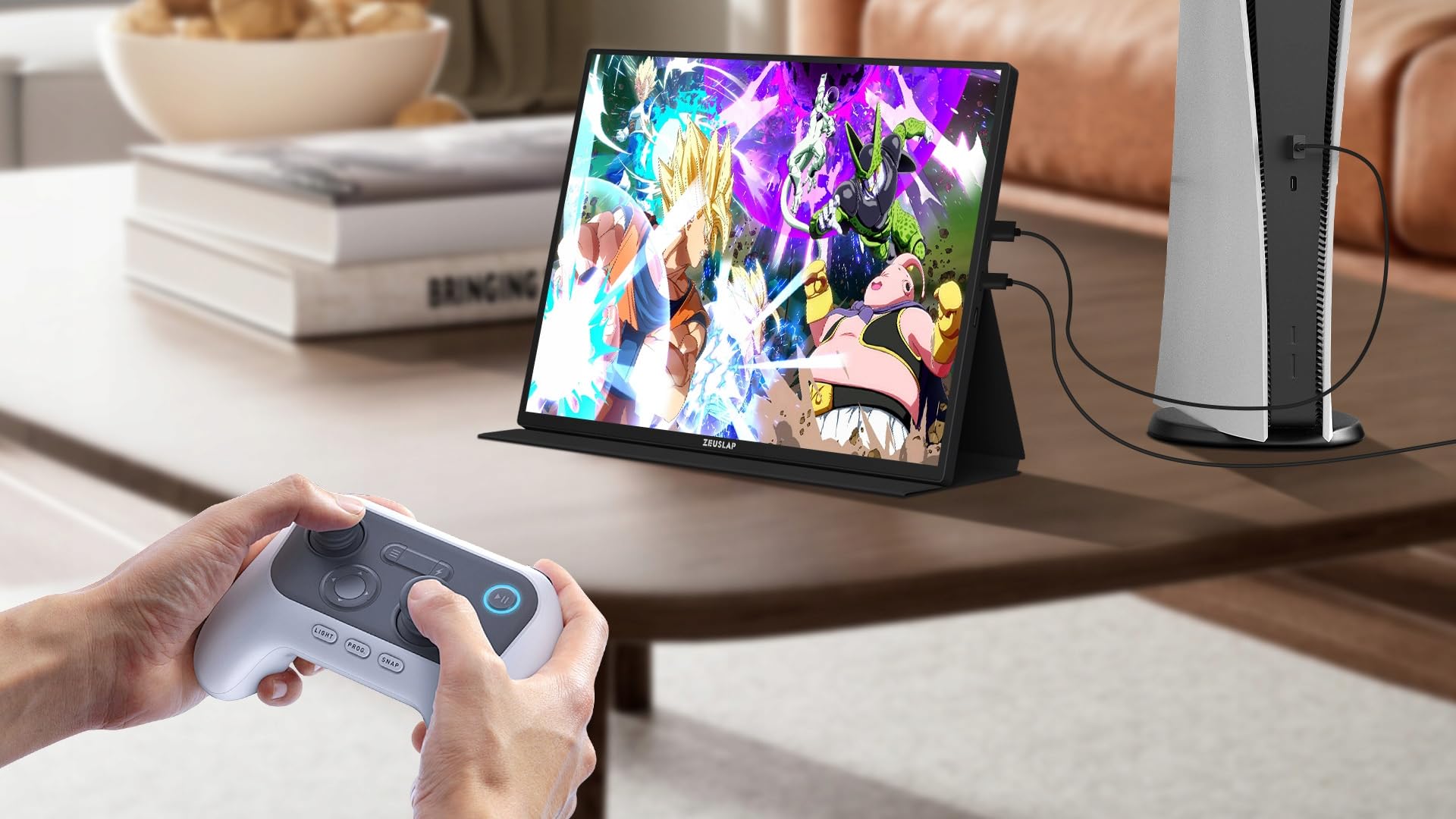 ZEUSLAP Z10T Monitor Przenośny Dotykowy 10,5" FHD IPS 1920x1280 USB-C Thunderbolt Mini HDMI HDR 100% sRGB do Laptopa Smartfona PS4 PS5 Xbox Nintendo Switch Dodatkowy Ekran do Pracy Rozrywki