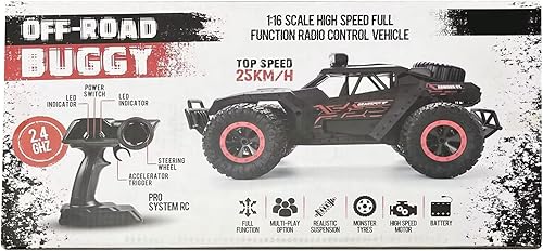 Miniatura 9 de Coche de control remoto 116 Camión de control remoto 2WD de alta velocidad 15.5 mih Todo Terreno Off-Road RC Car 2.4Ghz Monster Truck Dos baterías