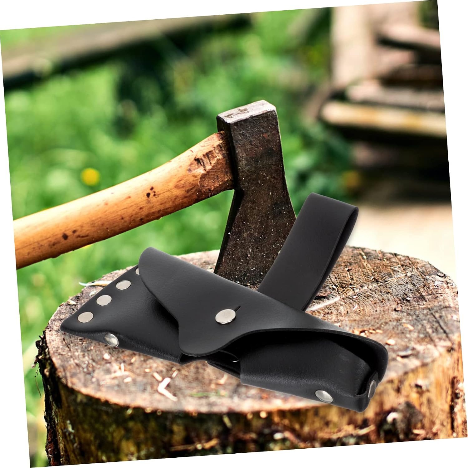 ibasenice 2pcs Portable Axe Cover Protective Sheath for Hatchet for Camping and Outdoor Use Premium Quality Fine Stitching Convenient Waist Attachment