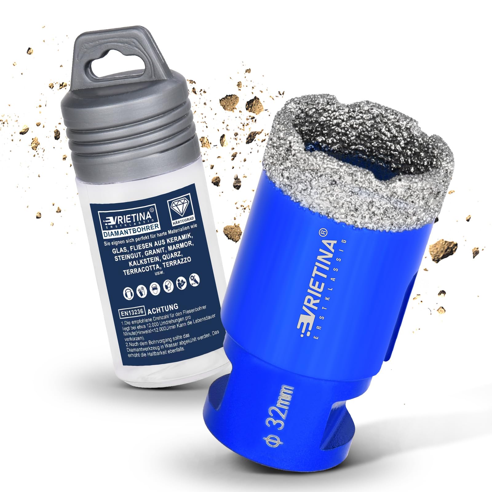 32 mm Diamond Tile Drill Bit M14 Diamond Drill Bit Glass Drill Wet / Dry Tile Drill Bit for Angle Grinder Diamond Drill Hole Saw Hole Drill Bit for Ceramic Tiles Marble Granite Porcelain