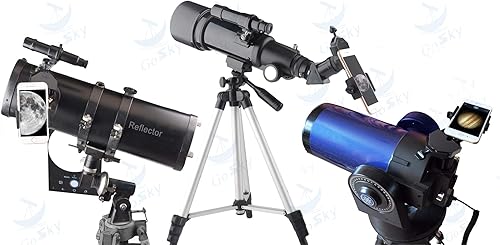 Miniatura 6 de Gosky Paquete de telescopio de 20-60x80 con trípode, adaptador de teléfono y estuche de transporte