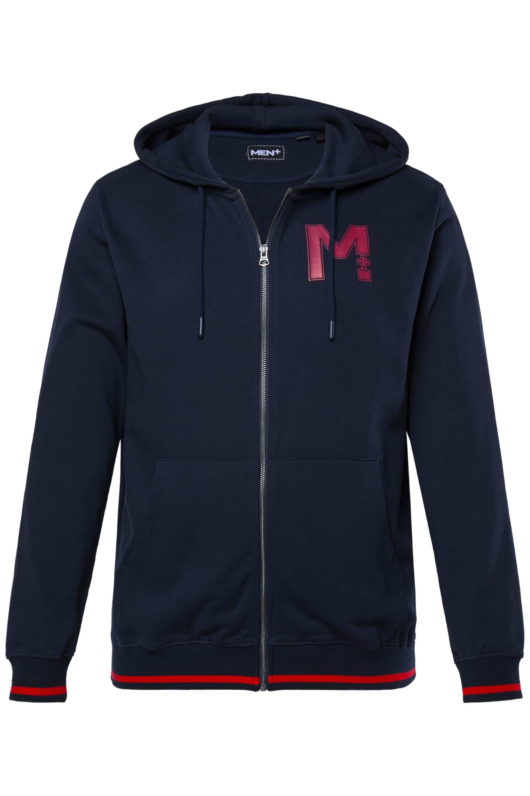 Men Plus Herren große Größen Übergrößen Menswear L-8XL Sweatjacke, Kapuze, Brustprint 843468