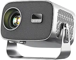 Mini projetor VEVSHAO A12 4K 1080p portátil Full HD, Foco Automático, Android 11.0, Proteção Ocular com Rotação de 360°, Correção Eletrônica de Distorção Trapezoidal