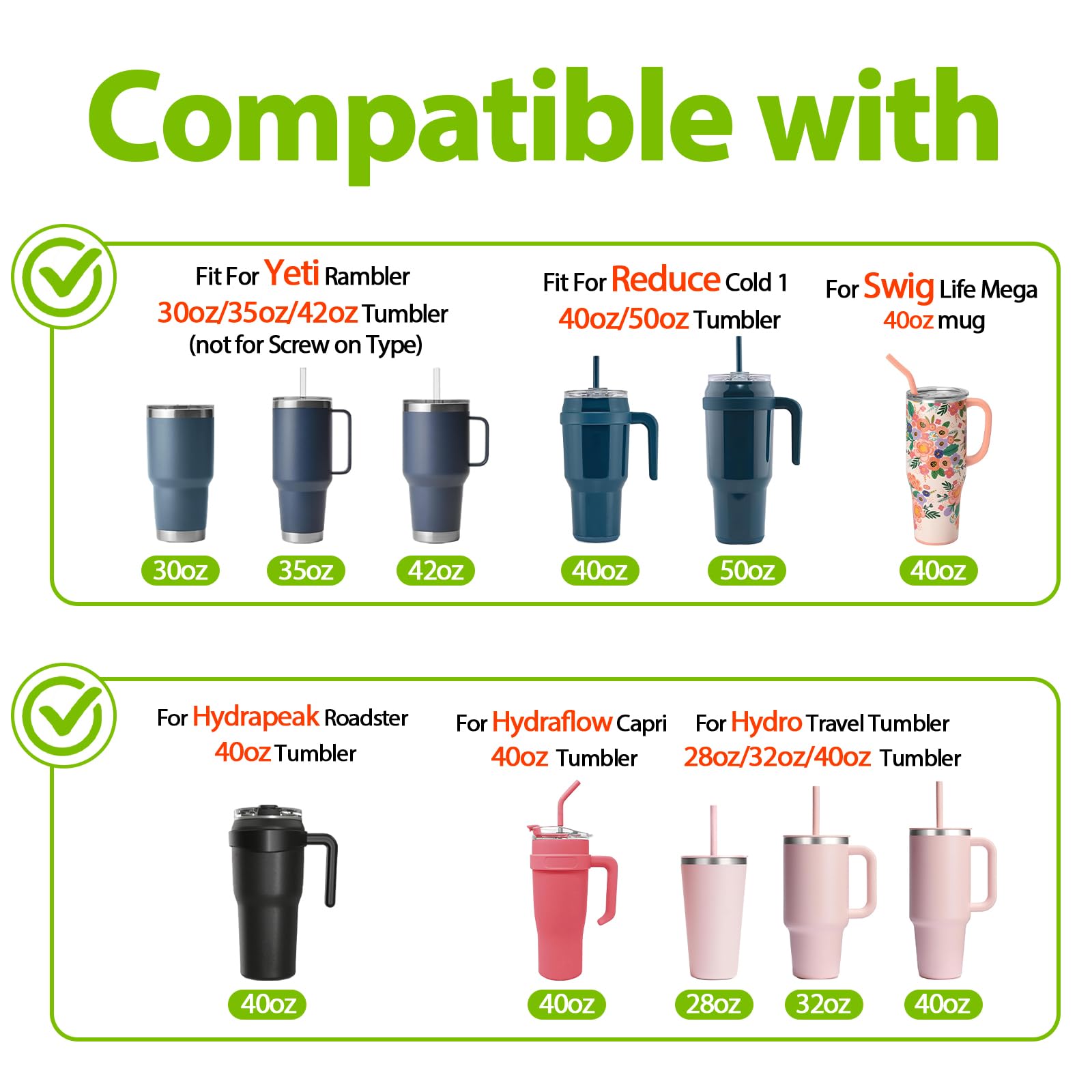 Zukro Ersatzdeckel für 1,4 l und 1134 ml Kältebecher, passend für 1,2 l, 992 ml, 850 ml Yeti Rambler Becher, auslaufsicherer 2-in-1 Klapp-Trinkhalm-Deckel, passend für Hydrapeak 1,2 l Becher, Lavendel