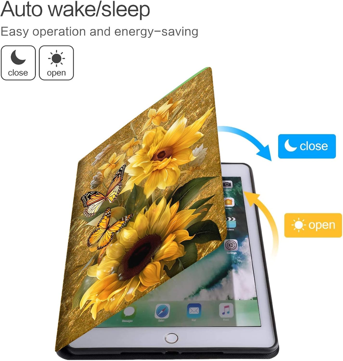 Case for Samsung Galaxy Tab A7 Lite Case 2021,Shockproof TPU Hard Back Shell Protective Tablet Cover for Samsung Tab A7 Lite 8.7 inch (SM-T220/T225/T227),Yellow Flowers