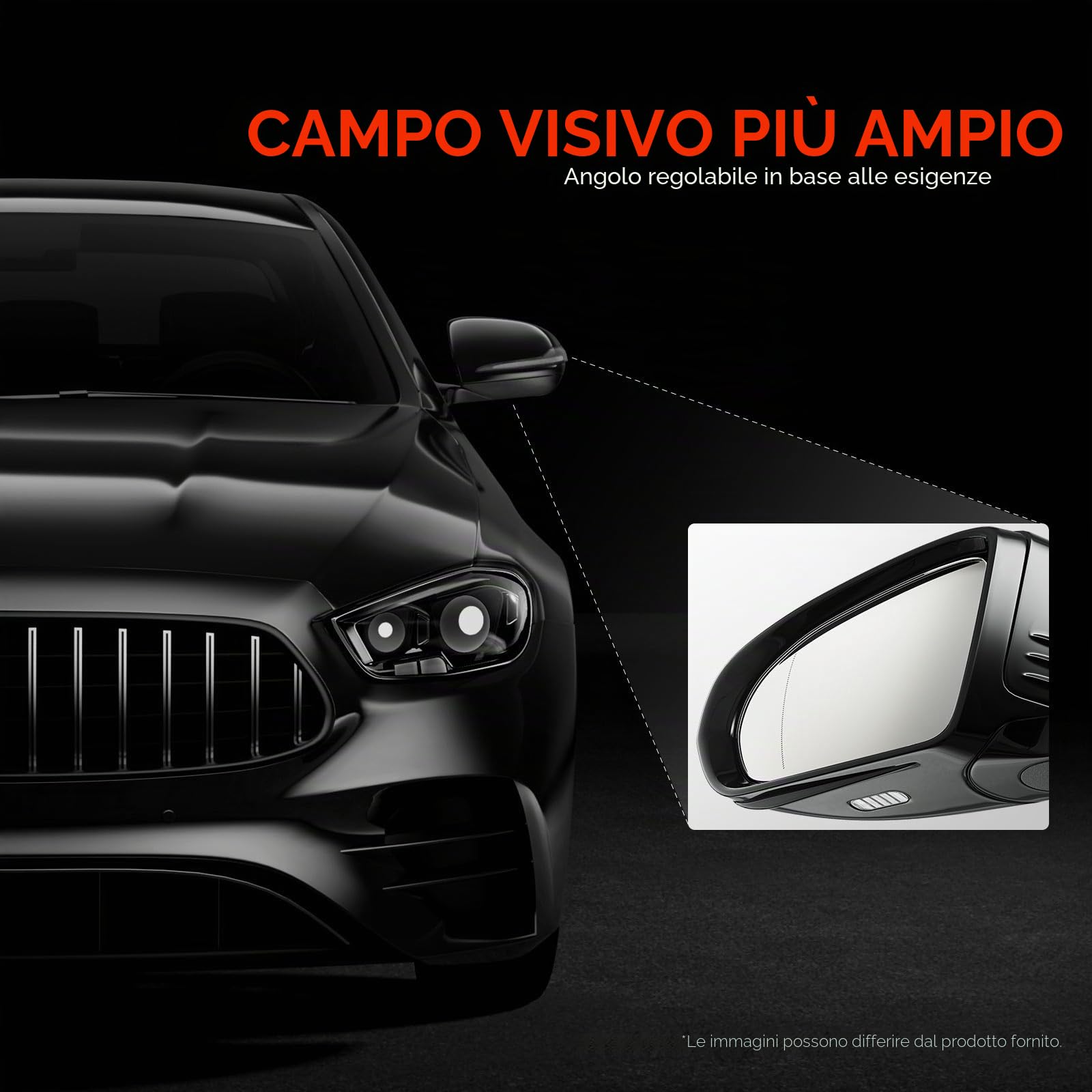 Frankberg Specchietto retrovisore esterno elettrico sinistro 9 Poli | Riscaldato, &-sensore di temperatura, &-Luce lampeggiante; 963027553R; Compatibile con: Clio V B7, Clio V BF