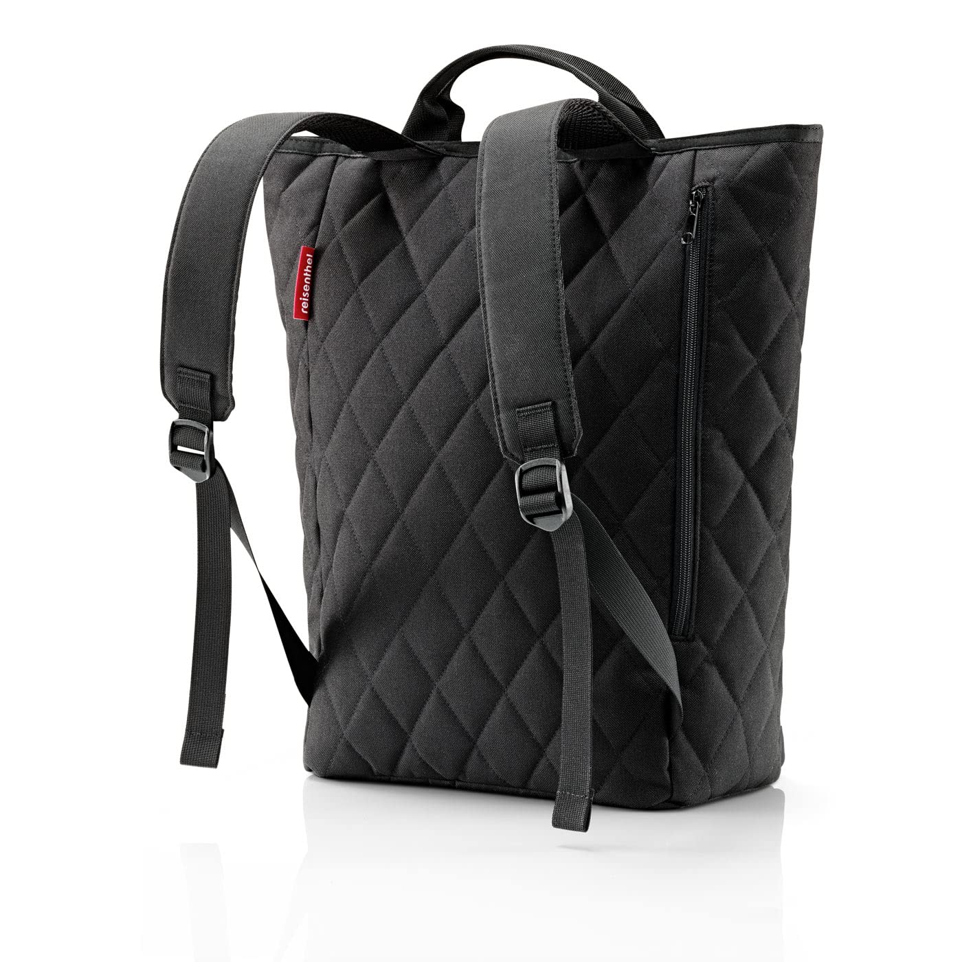 reisenthel shopper-backpack rhombus black - urbaner und stylischer Rucksack, Laptopfach, modernes Design, Couleur:rhombus black