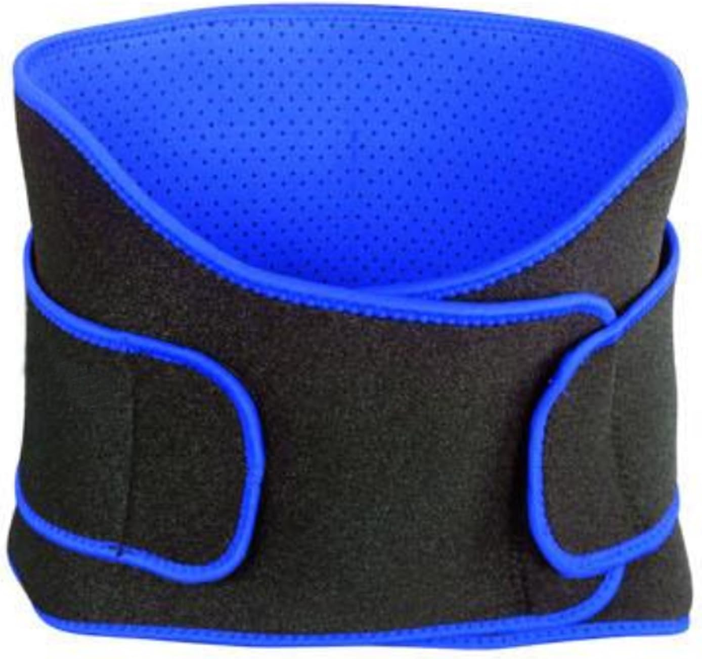 Waist Trimmer Belt Support Brace, Adjustable Lower Back Lumbar Support Straps - Weight Loss Ab Belt, Breathable Stomach Wrap Waist Trainer (Black and Blue)