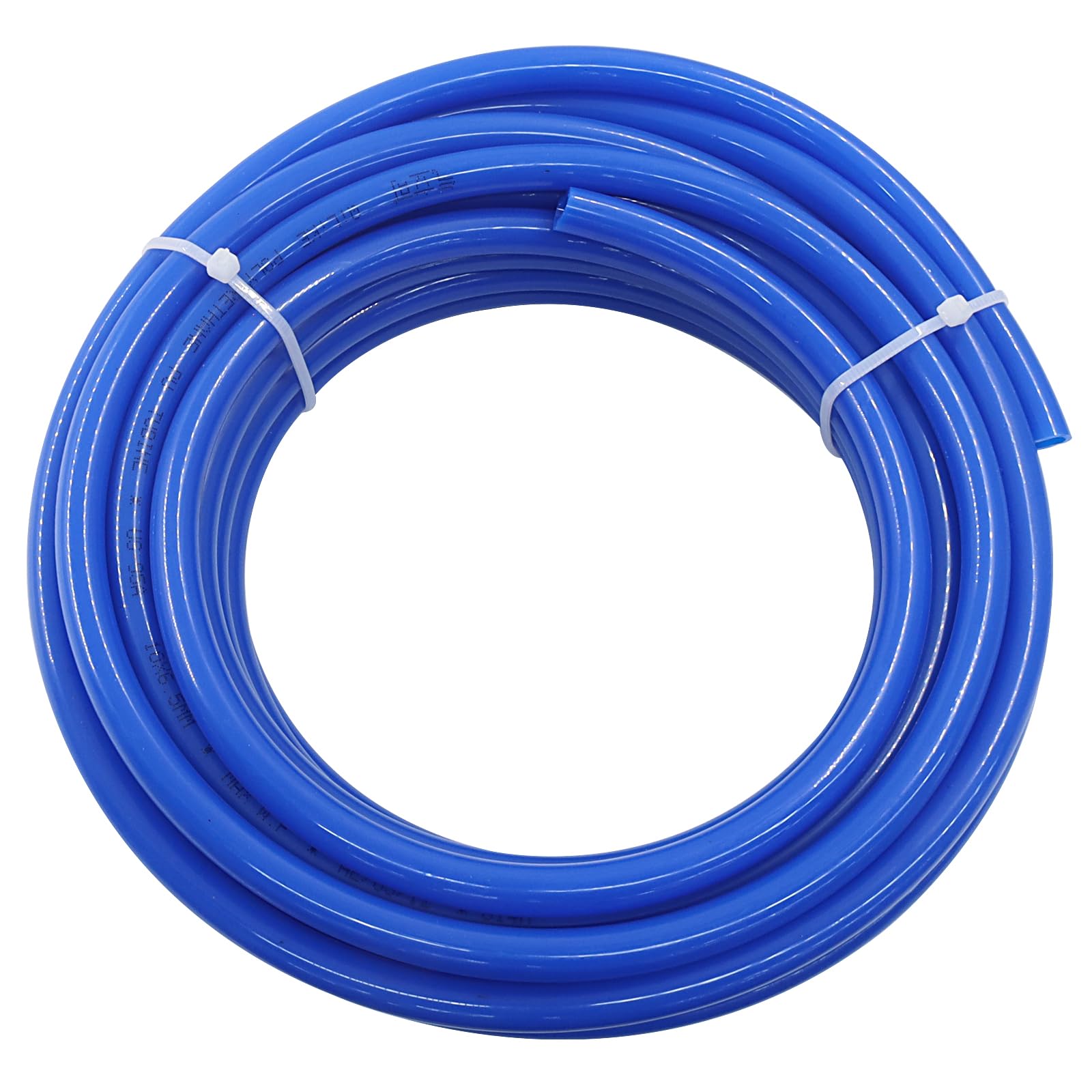 PHITUODA 3/8" OD Pneumatic Tubing, Blue PU Tube Air Hose Lightweight Pipe, Flexible Line for Water Fluid Transfer/Air Compressor Users 10Meter 32.8ft