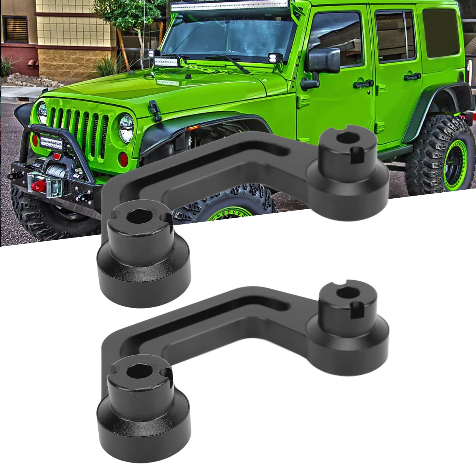 Mocowanie światła Maski, Para Wspornika Mocowania Lampki Przedniej Szyby Kolumny A do Jeep Wrangler JL JLU 2018-2022(Czarny)