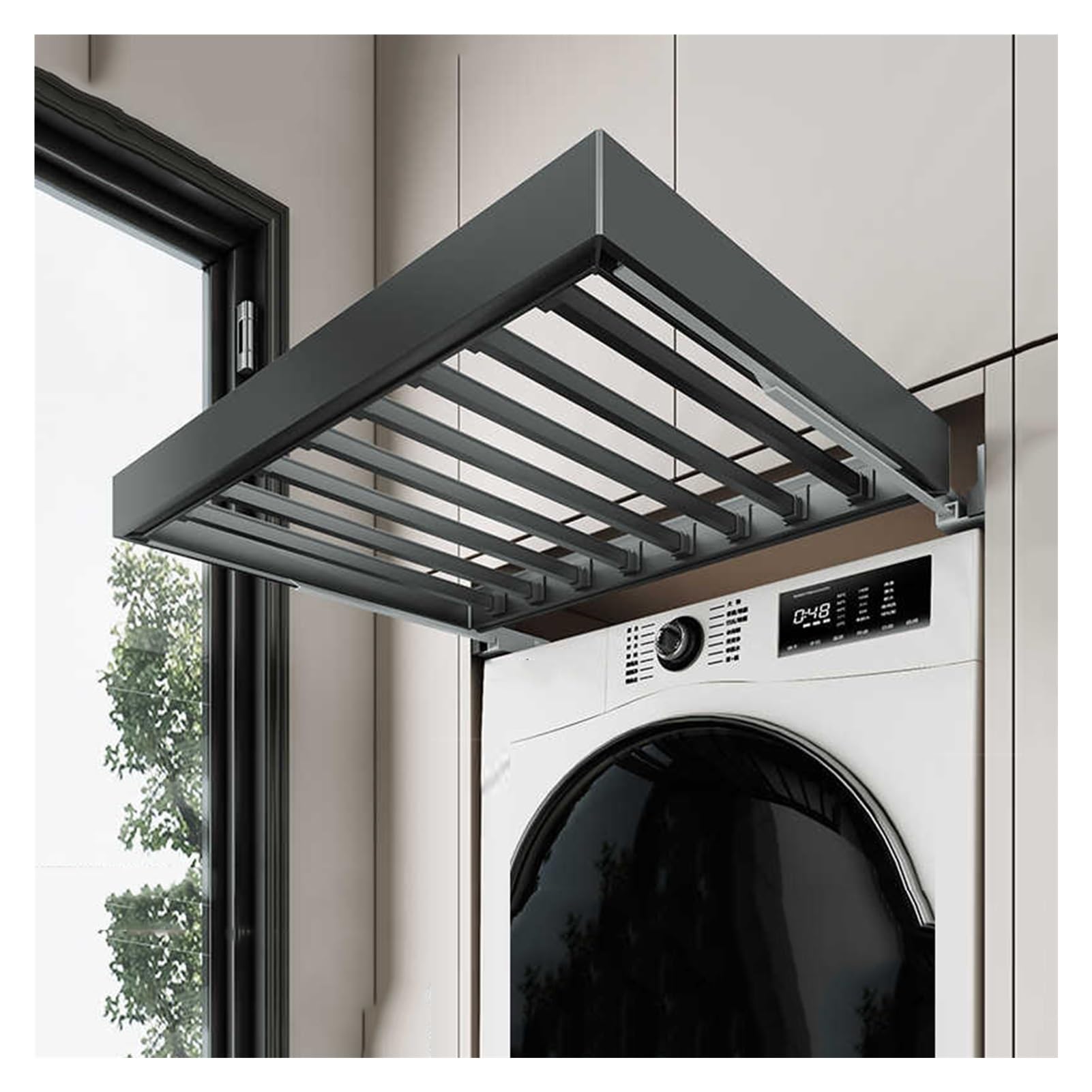 Wysuwane Spodnie Stojak Do Szafy, Heavy Duty 35kg Aluminium Alloy Wyciągnij Organizer Z Cichym Ścieżkiem Tłumienia, Oszczędność Miejsca Ukryte Rozwiązanie Do Przechowywania Pod Szafą