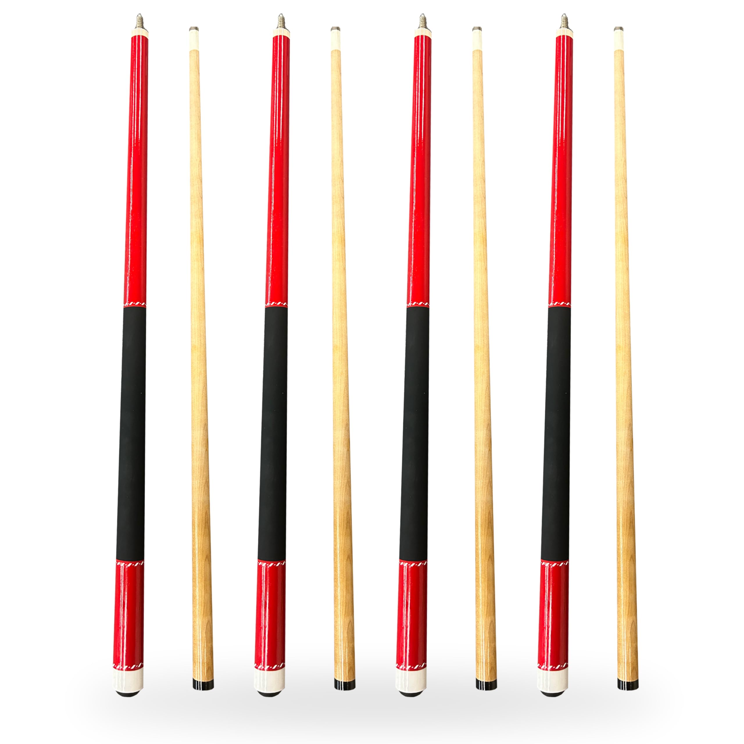 Freetime Fun 58 inch Pool Cue, 19 oz Billiard Pool Cue Sticks 2-Piece Canadian Hard Rock Hardwood, Pool Table Accessories