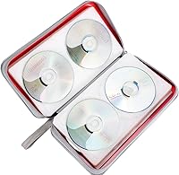 Vista 59 de Estuche para CD, capacidad para 80 unidades, para CD/DVD, cartera, de plástico duro, CD y DVD, carpetas de almacenamiento para automóvil, hogar