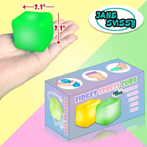 Miniatura 2 de 2 cubos antiestrés que brillan en la oscuridad, bolas antiestrés para adultos y niños, juguetes sensoriales súper sólidos, juguete sensorial, cubo