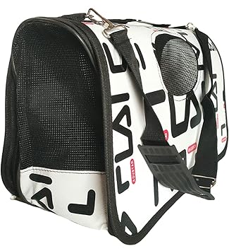 Petlicious & More? Shoulder Hanging Bag Pet Carrier | Dog Carrier | Cat Carrier - Breathable Barrel Printed Sling Outdoor Travelling Bag (Size - Small, Design - Dustar)