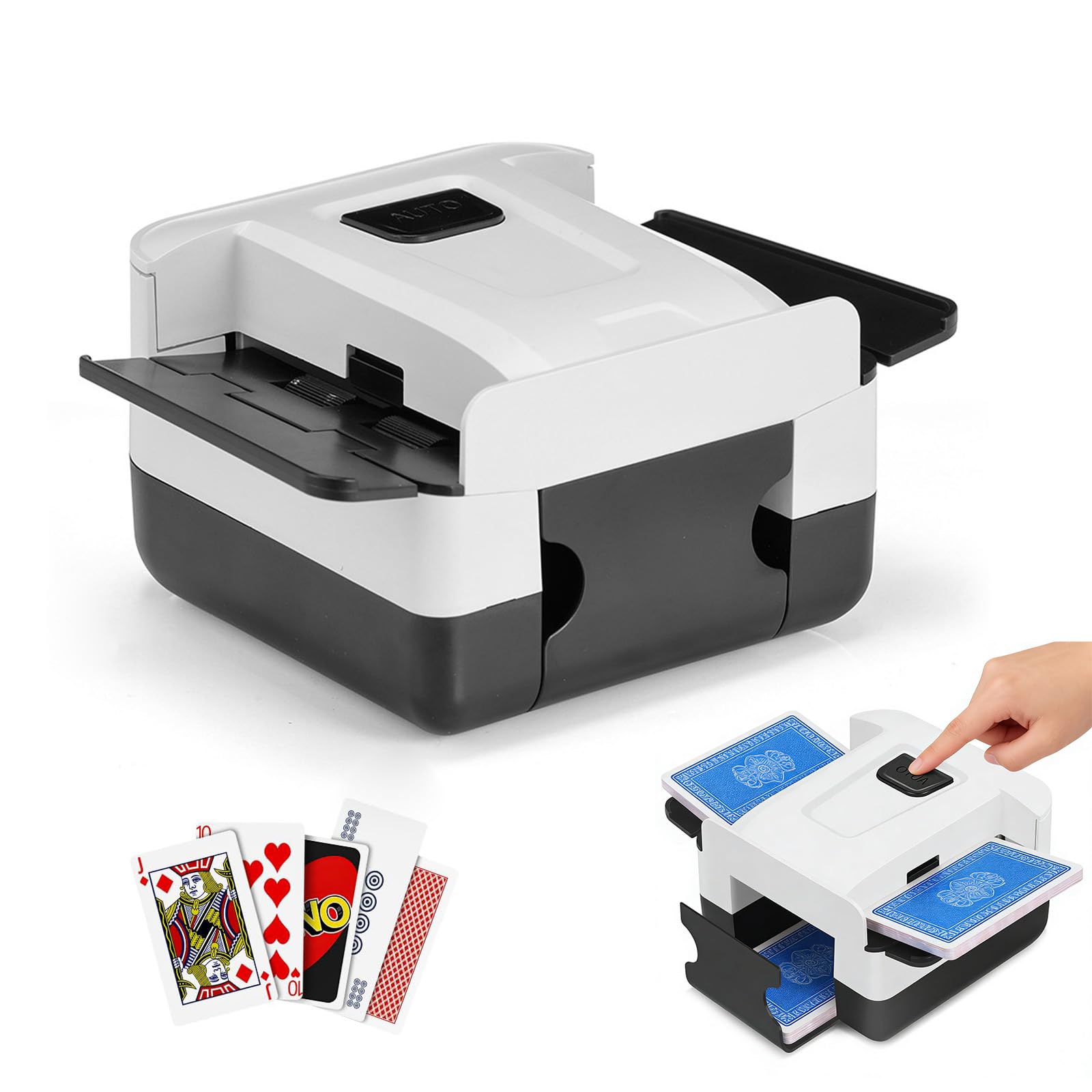 Automatic Card Shuffler Machine,Rechargeable 2 Deck Card Shuffler