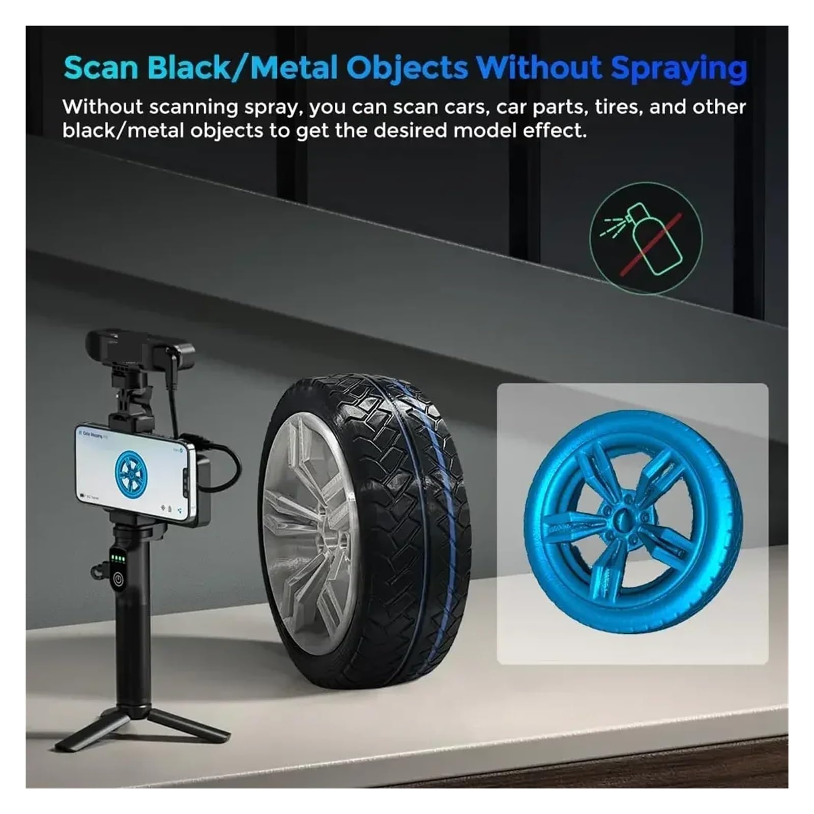 Scanner 3D CR-Scan Pro WiFi Wireless Scansione Portatile Anti-shake Tracking 0.1mmAccuracy