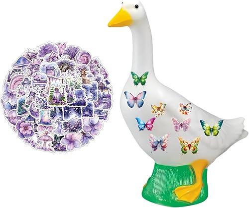 Porch Goose Outfit Stickers,50 Pcs Porch Goose Stickers,DIY Goose Graffiti Stick