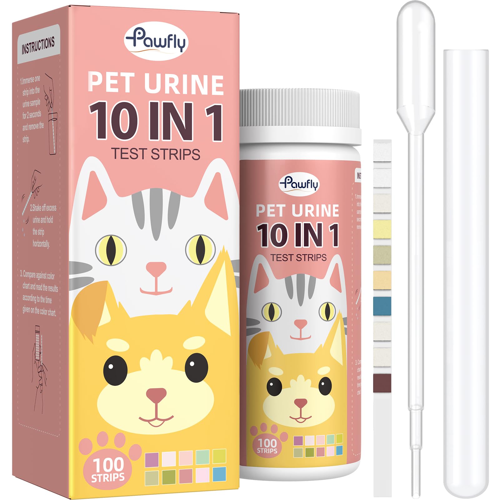 Pawfly Urine Test Strips for Dogs & Cats