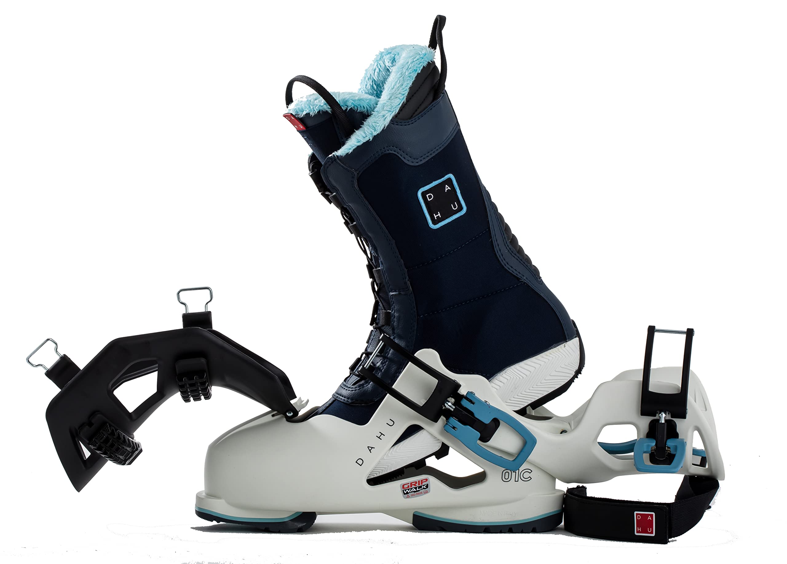 Chaussures de Ski Femme DAHU Ecorce 01C Flex90 Quartz Blanc Bleu Ski Alpin Taille 23 Soit 37 Taille EU - EC21-W90-WB-23S