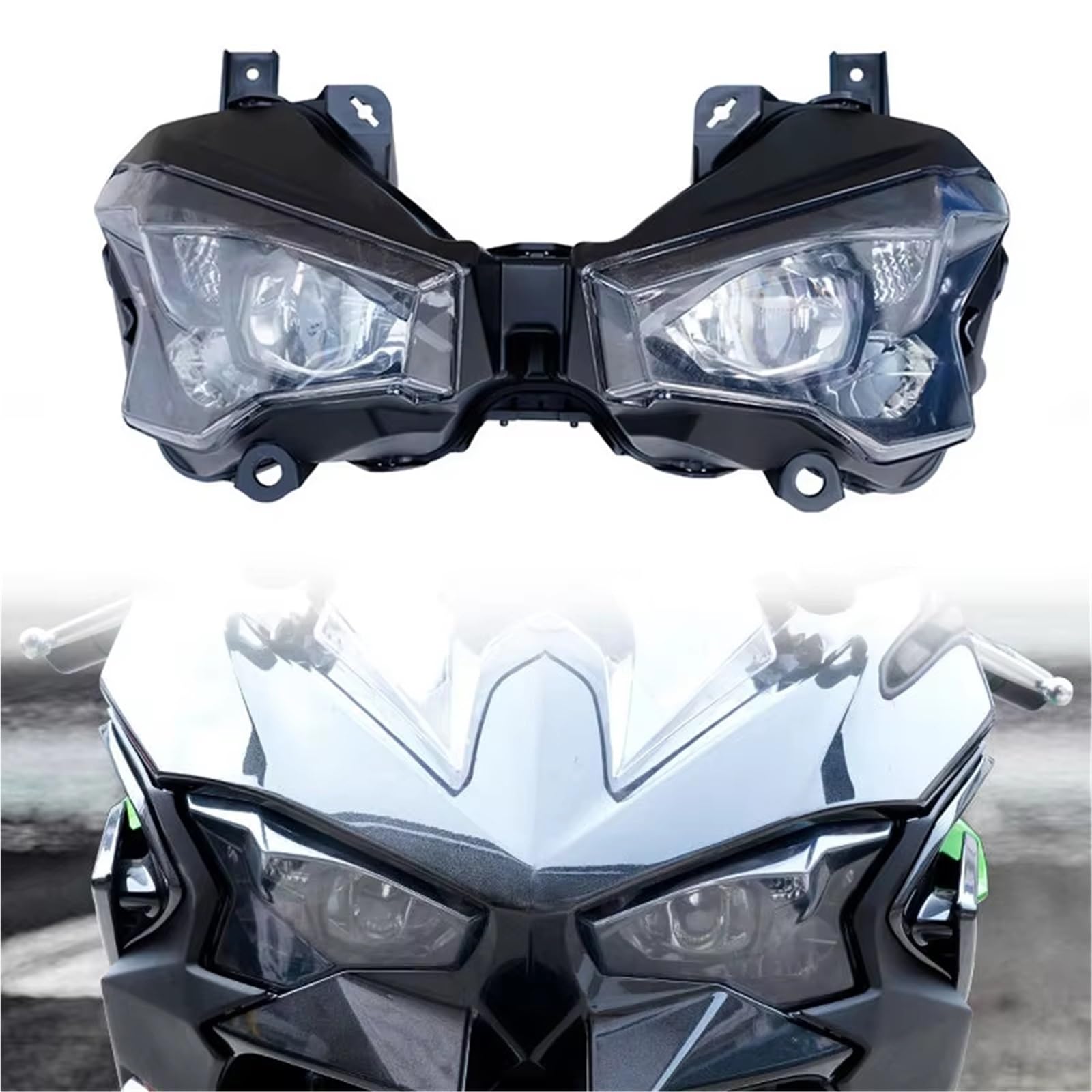 para Ninja500 2024 2025 para ABS para ZX-6R Conjunto De Faros LED para Motocicleta con Haz Alto/bajo Lámpara DRL Moto Faros Auxiliares