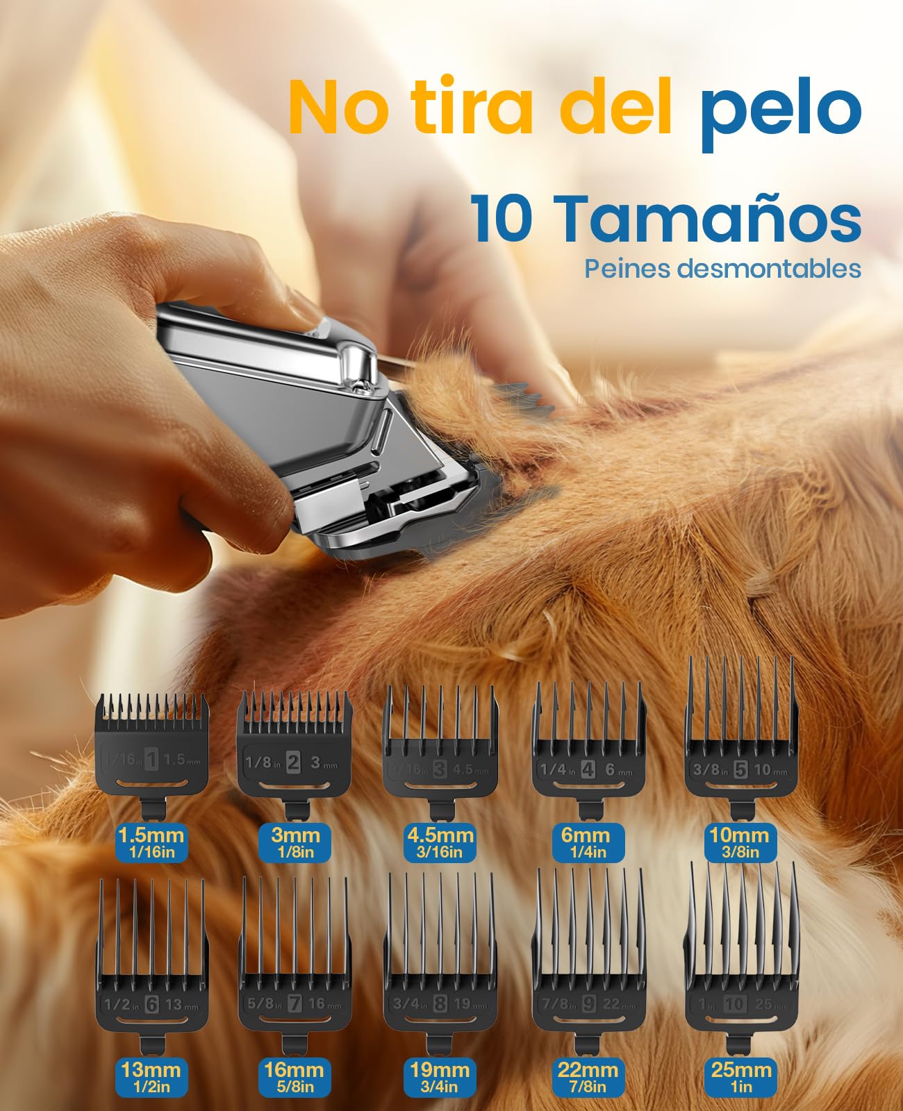 oneisall Premium Maquina Cortar Pelo Perros, IPX7 Todo el Cuerpo Lavable Maquinilla Inalámbrico Cortapelos Apta para largo y pelo grueso (plateado)