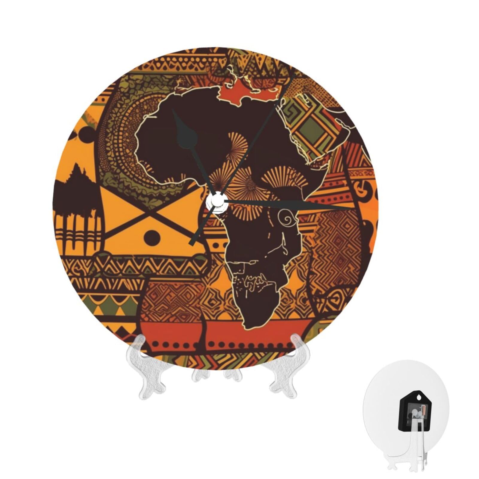 Horloge de bureau design africain pour décorer votre espace de travail moderne
