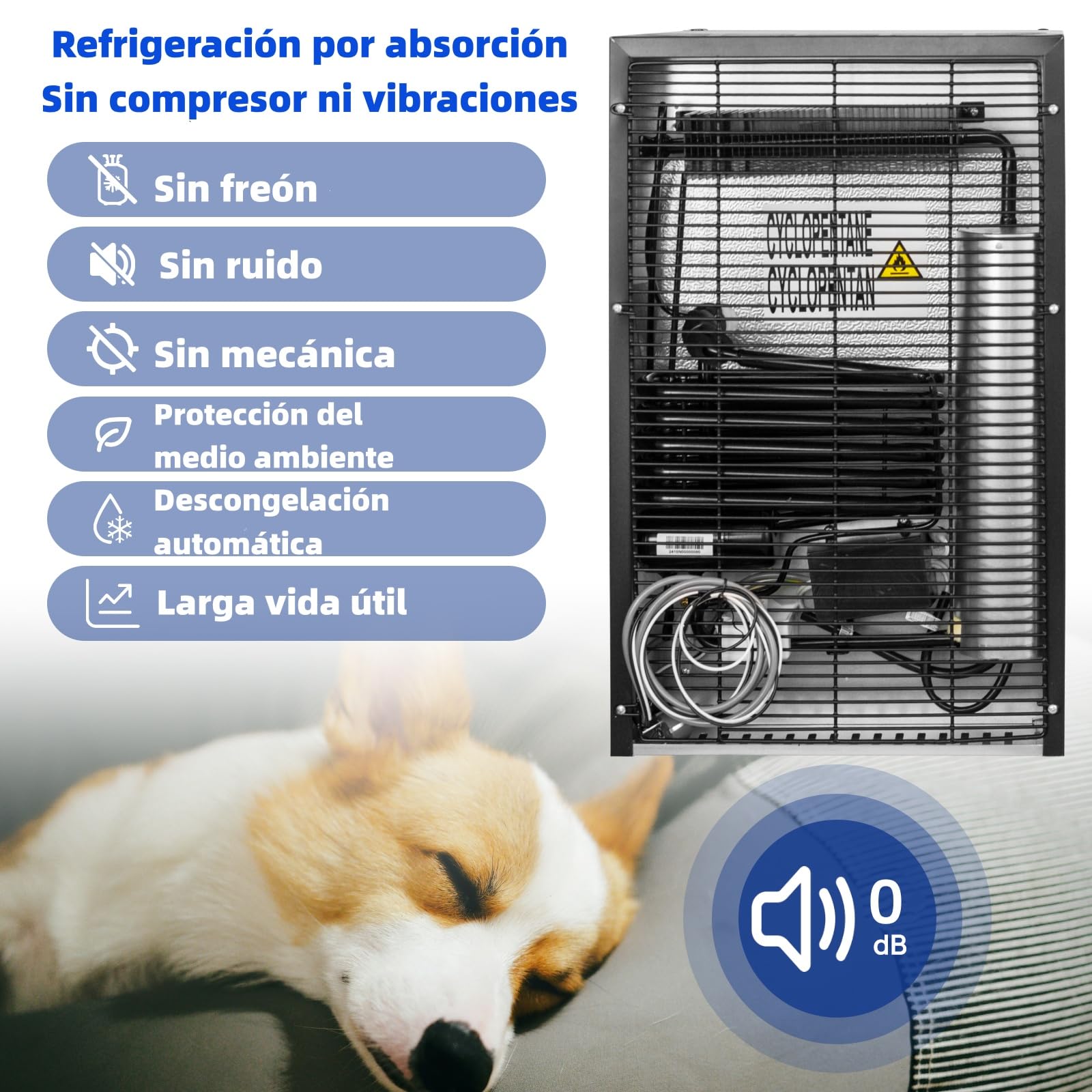 Smad Nevera 12v Camper 50L, Frigorifico 12v 220v, Nevera para Caravana, Furgoneta, Camión, RV, Van, Truck, Silencioso, Cerradura