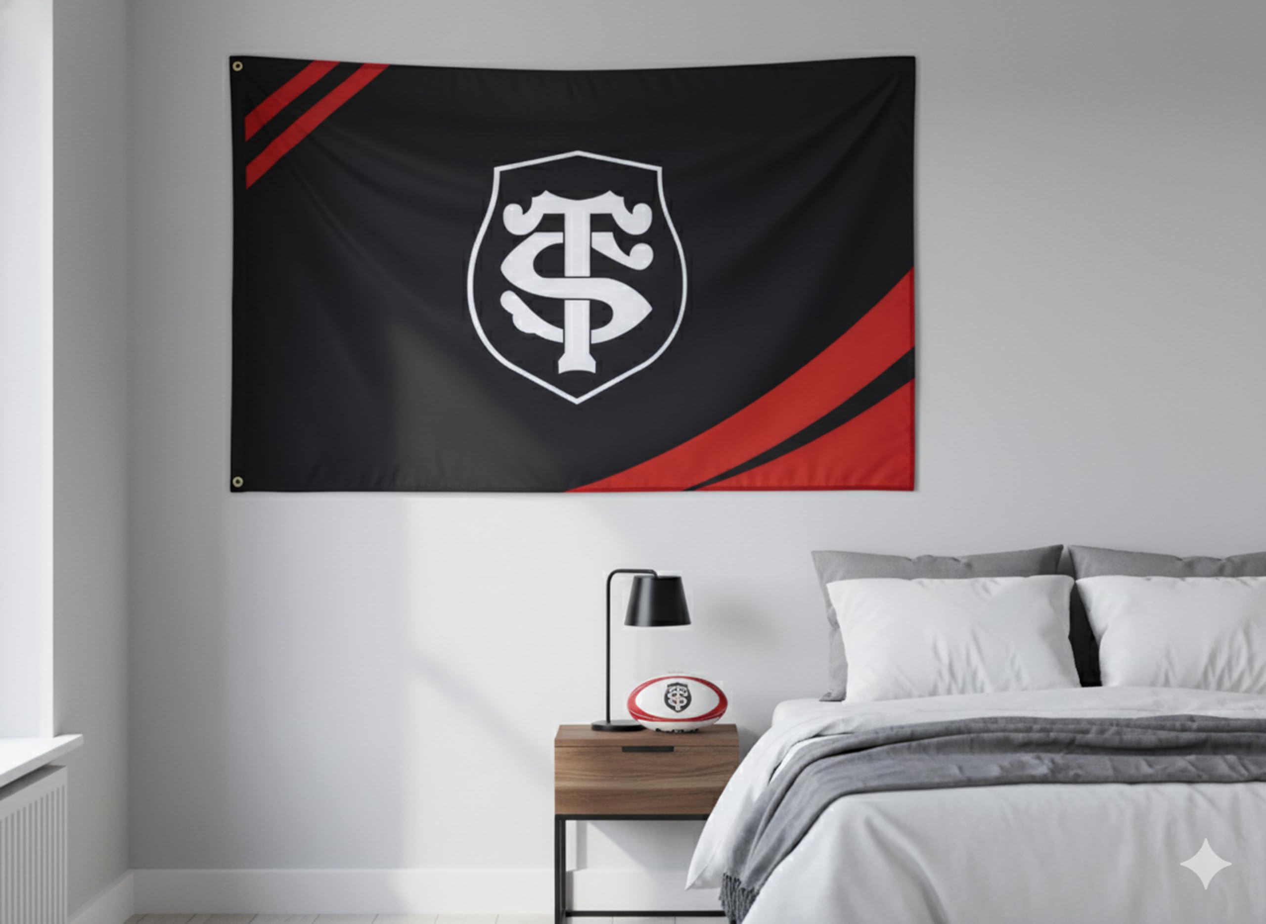STADE TOULOUSAIN Drapeau Toulouse - Collection Officielle Taille 150 x 100 cm