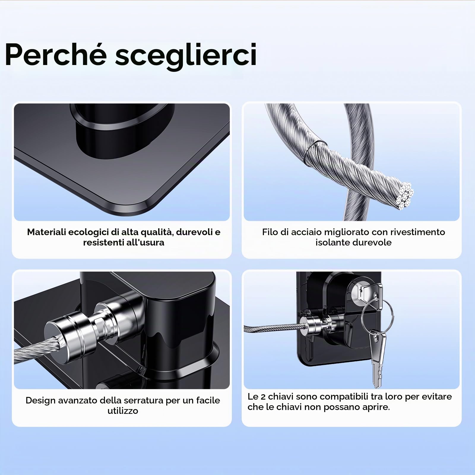 Blocca Bambini per Frigorifero e Cassetti 2 Pezzi, Chiusura Sicurezza con Adesivo Potente per Armadietto Armadio, A-Nero