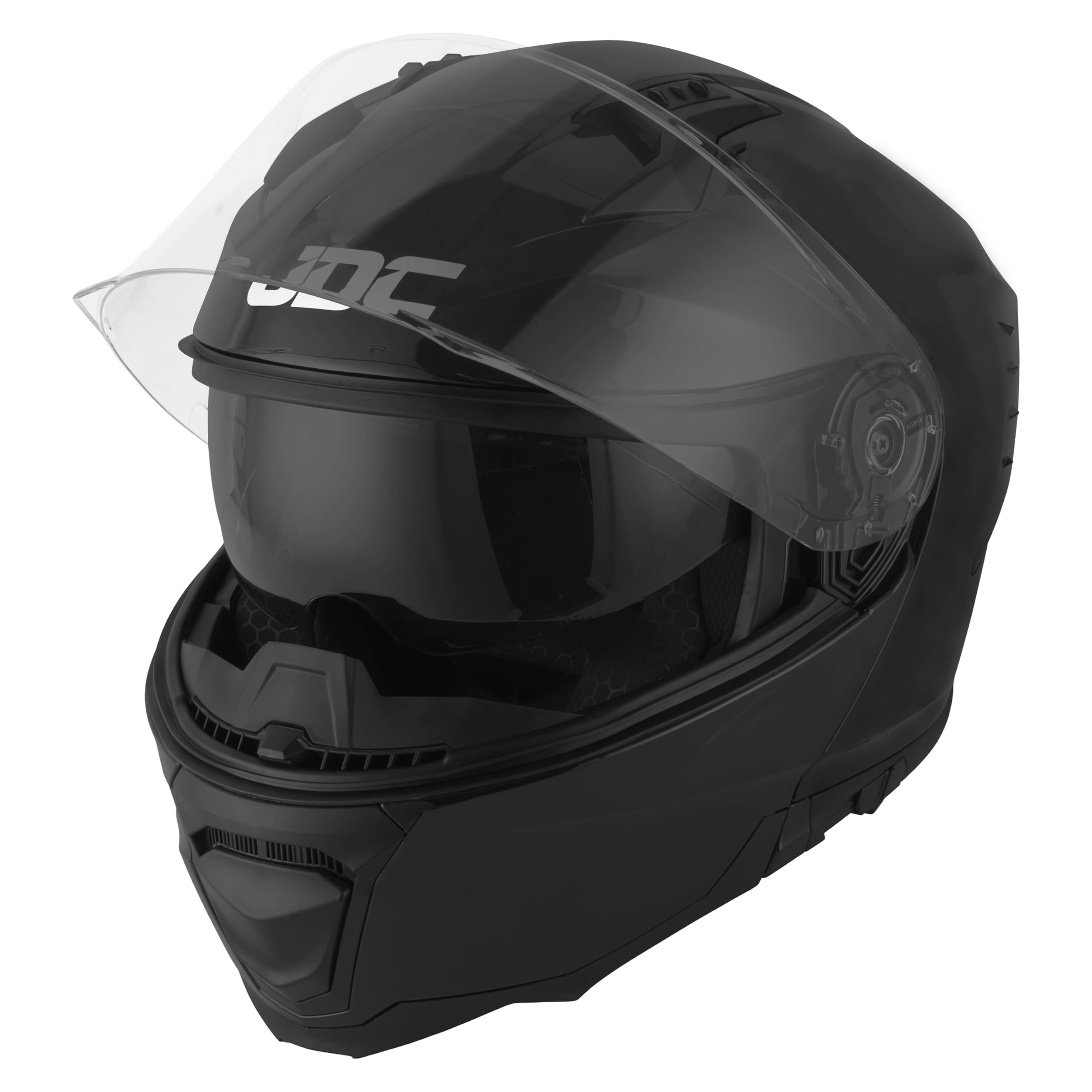 JDC Casque Moto Intégral Facade Rabattable Modulaire - Double Visière Rétractable ECE 22.06 - Lynx