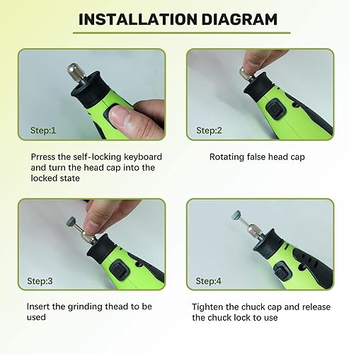 Miniatura 6 de Electric Handheld Chainsaw Sharpening Kit, Cordless Chainsaw Sharpener, Multi-Function HighSpeed Chain Sharpener Tool Set Battery Powered with 6pcs
