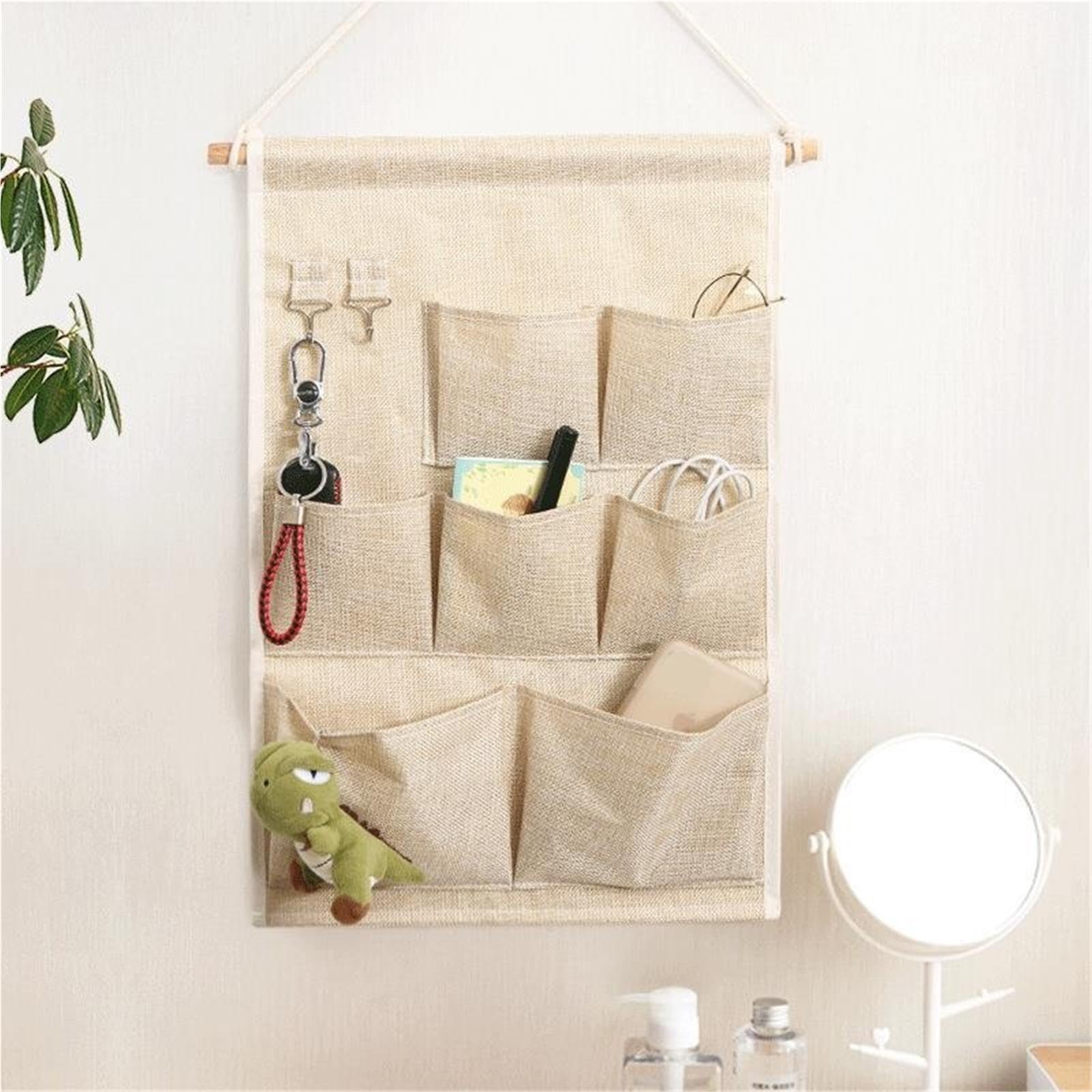 Borsa portaoggetti a parete da 2 pezzi per Camera Bagno