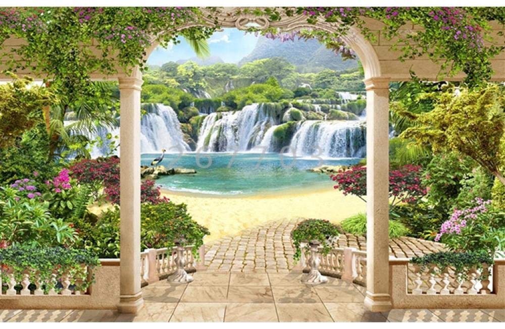 Photo murale cascade pour fond TV et salon moderne