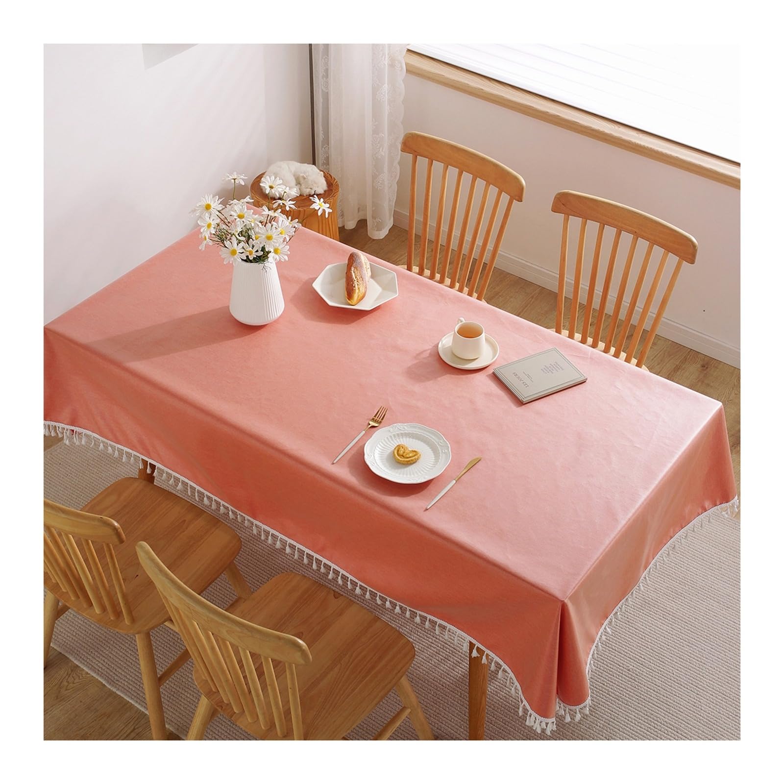 Nappe rectangulaire orange KnSam polyester imperméable 100x160cm
