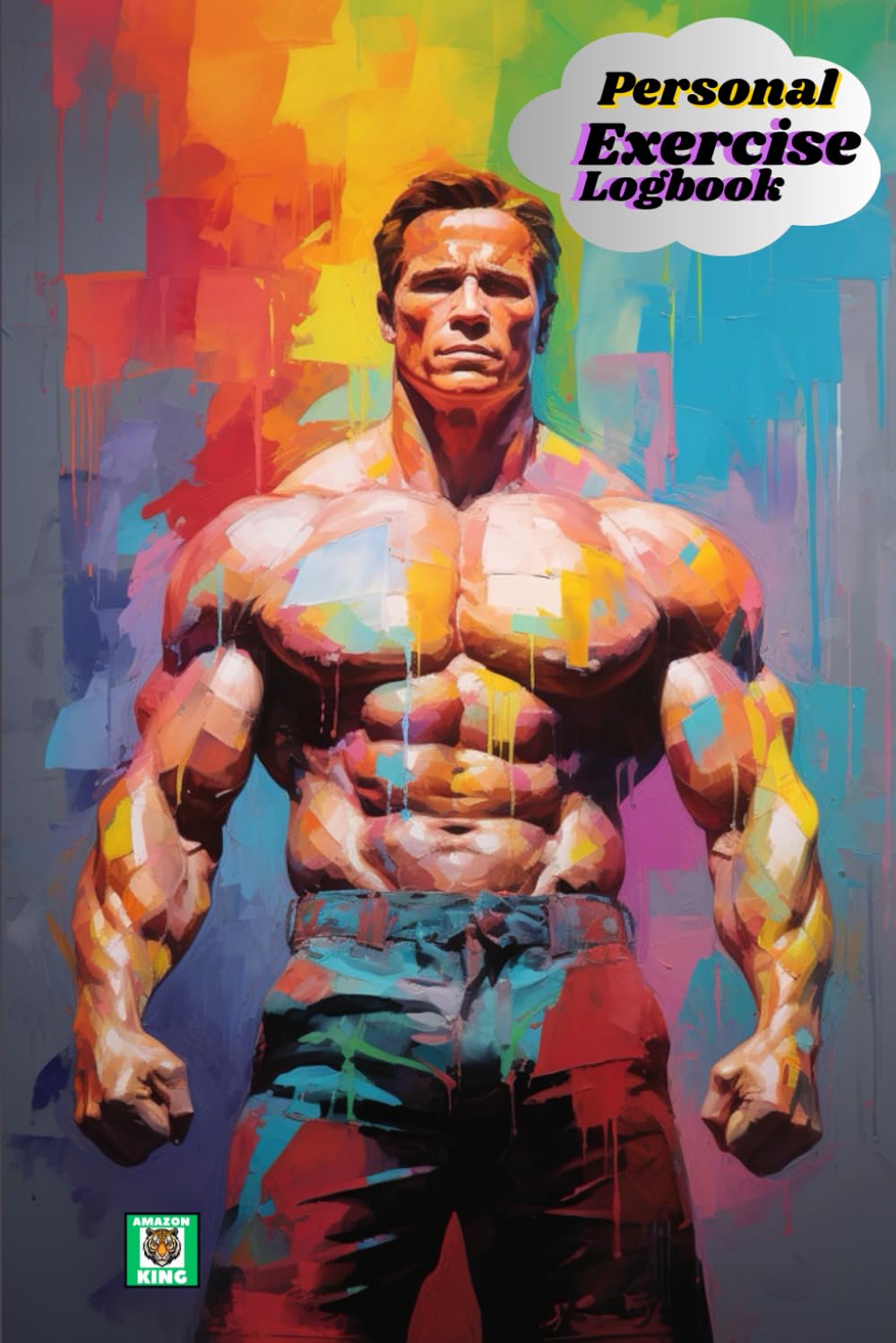 Personal Exercise LogBook: Colorfuly illustrated Bodybuilder Olympia vivid training Record Planner.-image-46