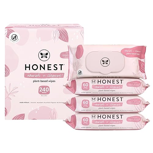 The Honest Company - Toallitas nutritivas y limpiadoras toallitas limpiadoras multitarea 100 a base de plantas hipoalergénicas almendras dulces 240