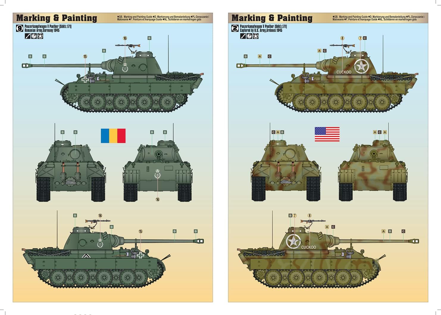 MISTER CRAFT HOBBY KITS Mistercraft zestaw modelarski SDKs. KFZ.171 PANTHER, skala 1:35, plastikowy zestaw do montażu, model z tworzywa sztucznego, instrukcja montażu, 247 mm x 85 mm