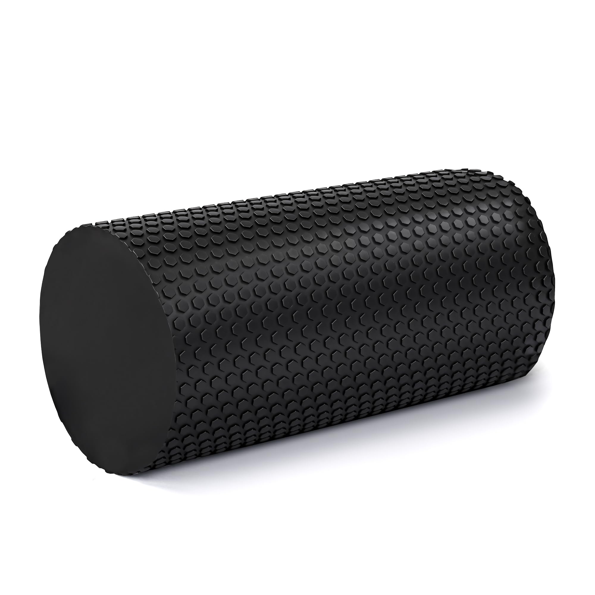 Rodillo de Espuma De Alta Densidad para Masaje Muscular y Estiramientos | Foam Roller para Yoga Pilates Rehabilitación y Fitness |Alivio Miofascial l Espalda y Piernas | Varias medidas l Negro