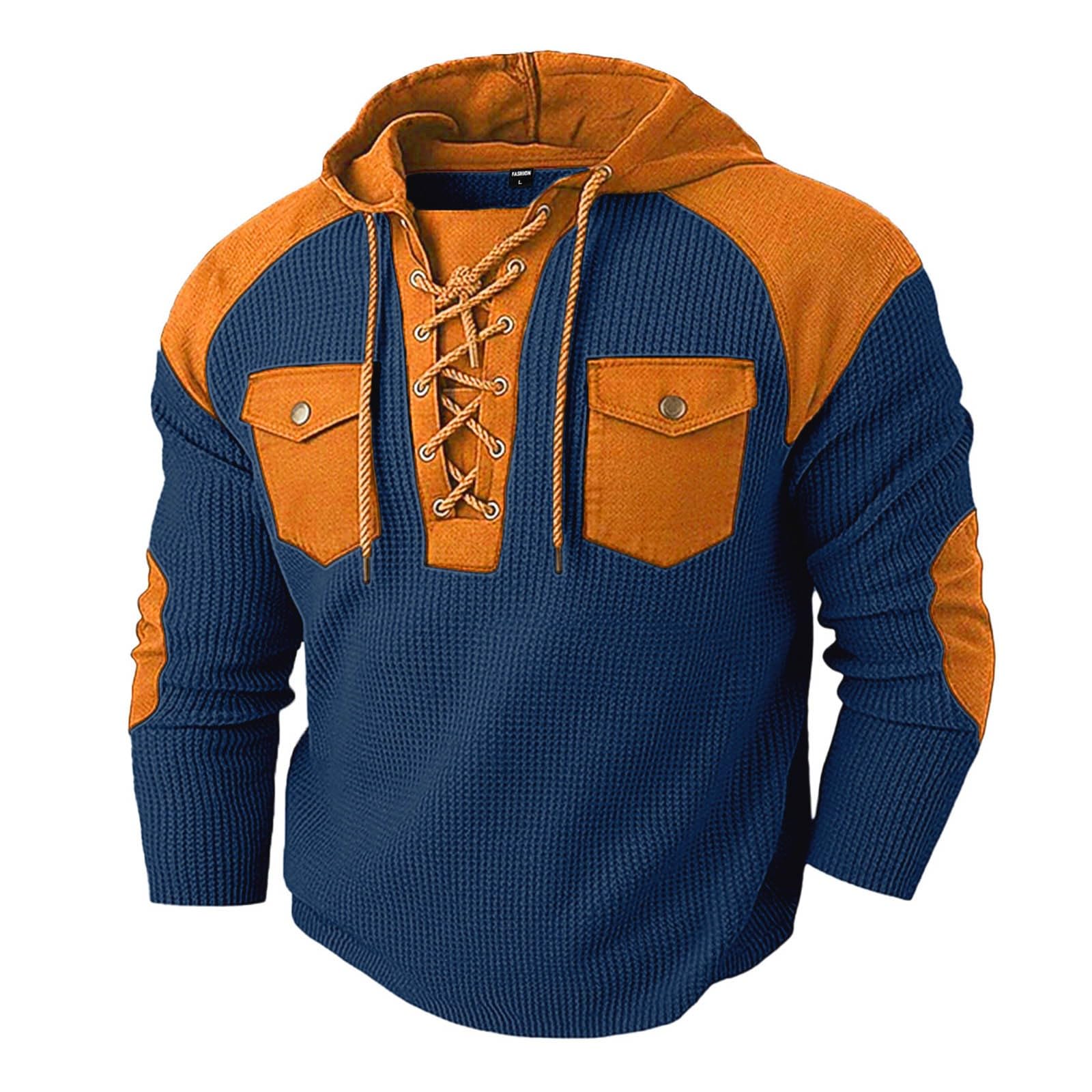 Generisch Felpa casual con cappuccio per autunno e inverno, in morbido pile, con coulisse e tasca a marsupio, comoda felpa per le mezze stagioni, per uomini e donne