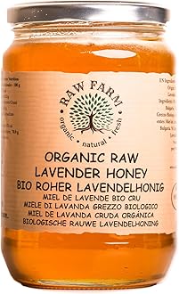 Raw Farm - Organic Raw Lavender Honey – Single Sourced, Pure and Natural, Directly from the RAW FARM Beekeepers 900 g