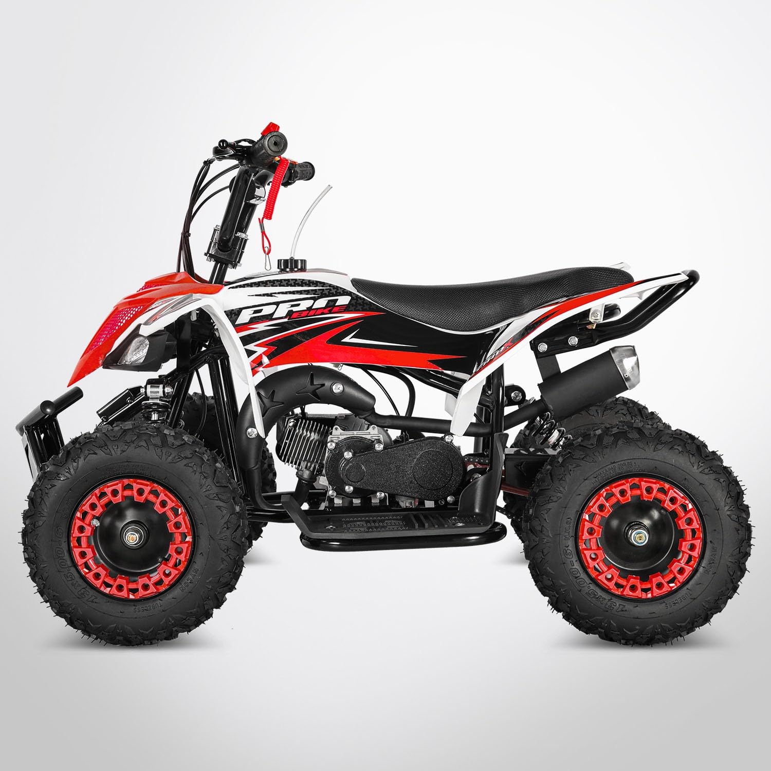 Pocket Quad TIRAX 49 - Mini Quad Enfant 50cc - Rouge et blanc