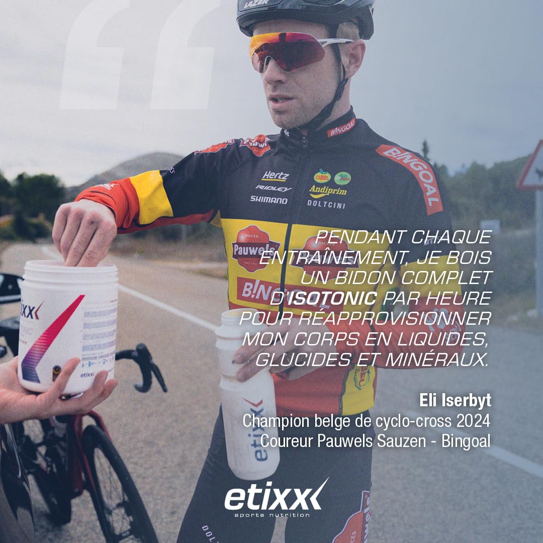 Etixx Isotonic - Boisson Isotonique Citron, 1000g - Hydratation et Énergie Rapide, Pour Endurance et Récupération