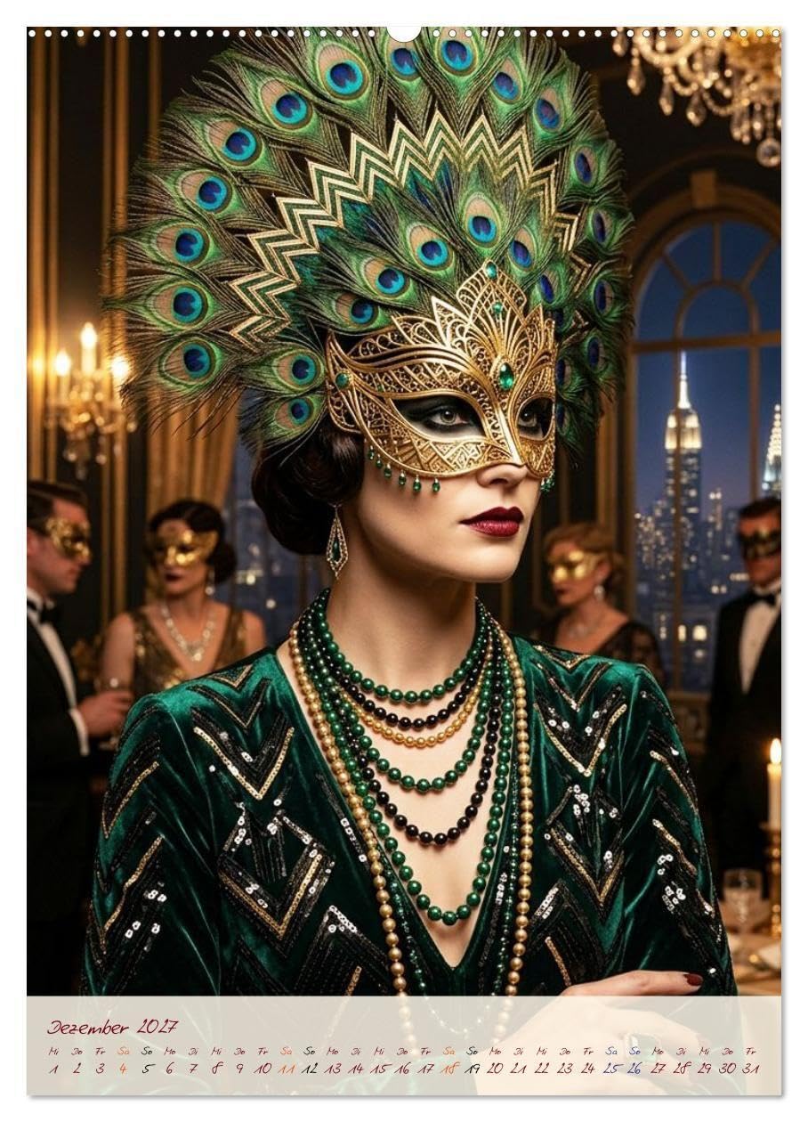 Auftakt der Moderne. Die Ästhetik des Art Déko (Wandkalender 2027 DIN A2 hoch), CALVENDO Monatskalender: Ein Jahr voller Glamour: Erleben Sie die ... Art-Déco-Motiven mit edlen Goldakzenten.